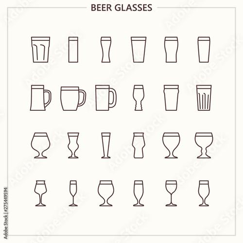 Beer glasses (outline easy iconset)