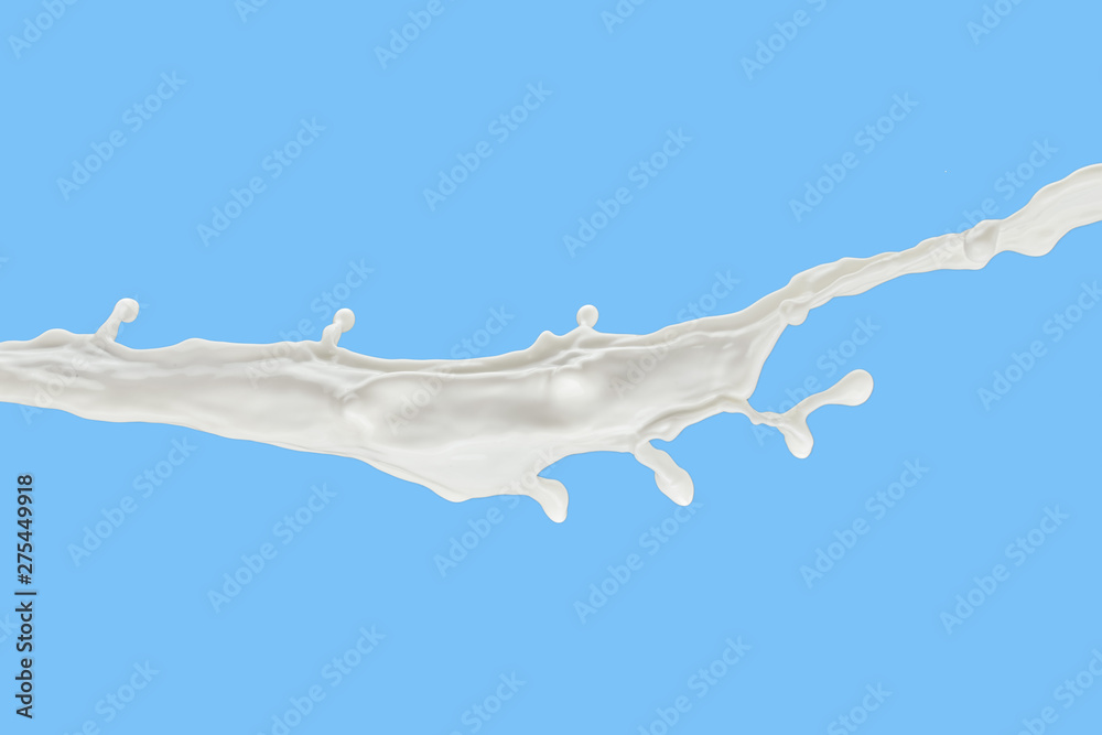 A Milk Splash On White Background, isolated