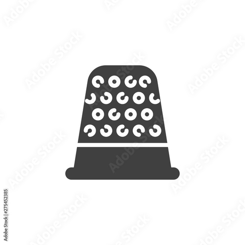 Sewing thimble vector icon. thimble filled flat sign for mobile concept and web design. Tailor Thimble glyph icon. Symbol, logo illustration. Vector graphics