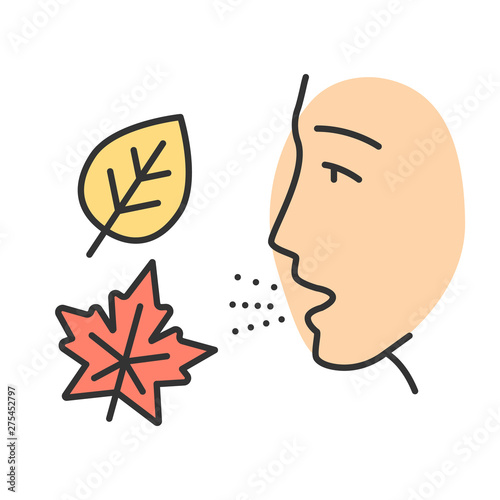 Fall allergy color icon