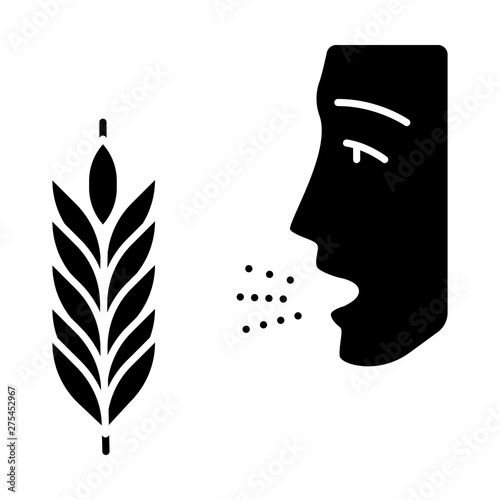 Wheat allergy glyph icon