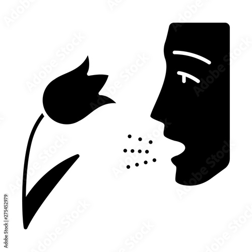 Pollen allergy glyph icon