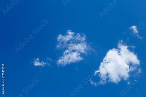 White cloud floating over clear blue sky  summer season sky