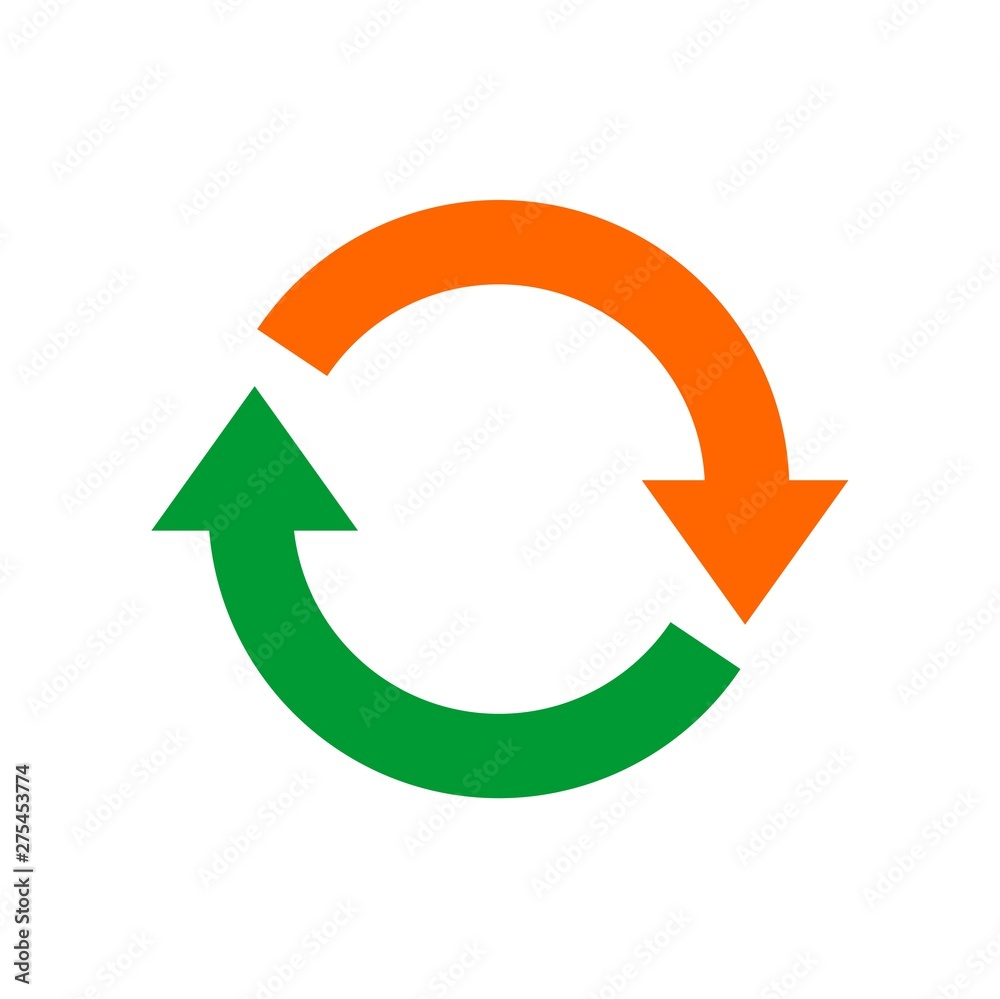 refresh icon, vector illustration. Flat vector illustration for web design, infographics and mobile app. refresh icon, vector illustration. Flat vector illustration for web design, infographics and mobile app.
