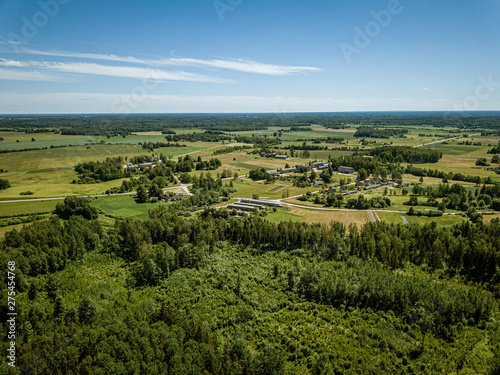 endless green forest from drone aerial image in summer © Martins Vanags