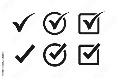 Slika na platnu Check mark icon symbols vector