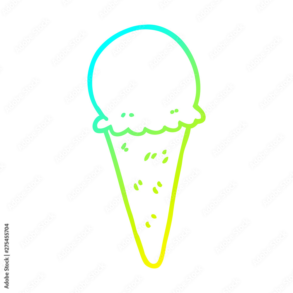 cold gradient line drawing cartoon ice cream cold gradient line drawing cartoon ice cream