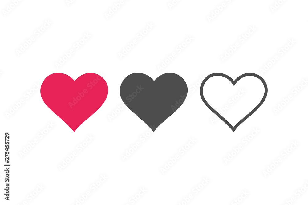 heart icon, love symbol vector