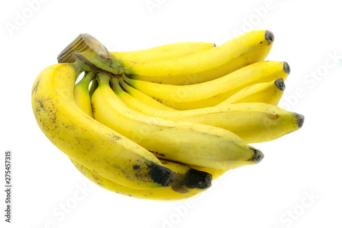 Ripe Gros Michel banana on white background