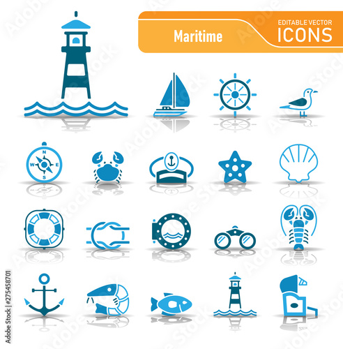 Sea & Coast - Editable Vector Icons