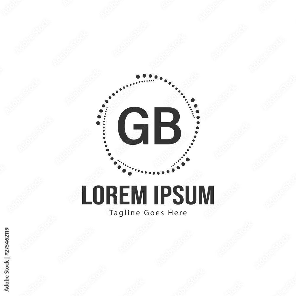Initial GB logo template with modern frame. Minimalist GB letter logo vector illustration Initial GB logo template with modern frame. Minimalist GB letter logo vector illustration