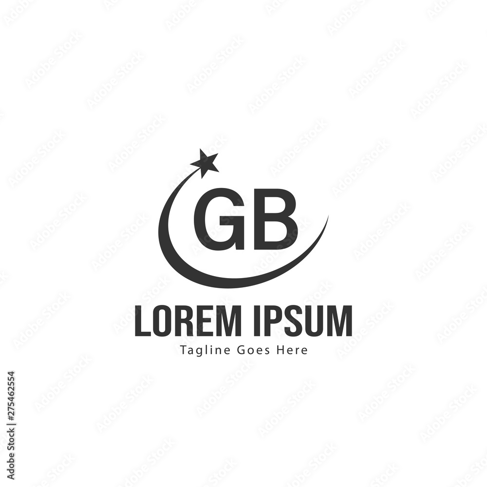 Initial GB logo template with modern frame. Minimalist GB letter logo vector illustration Initial GB logo template with modern frame. Minimalist GB letter logo vector illustration