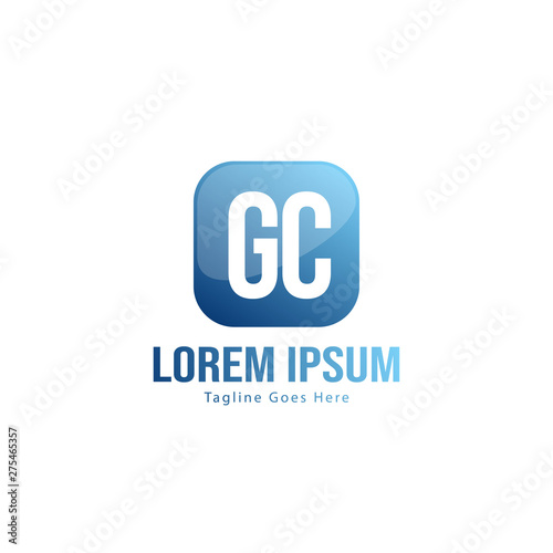 Initial GC logo template with modern frame. Minimalist GC letter logo vector illustration © Robani