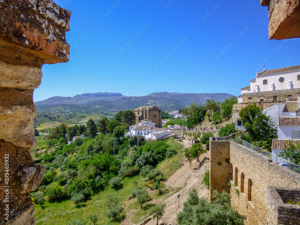 Ronda, view from the top on Ronda and surroundings, Spain, Andalucia