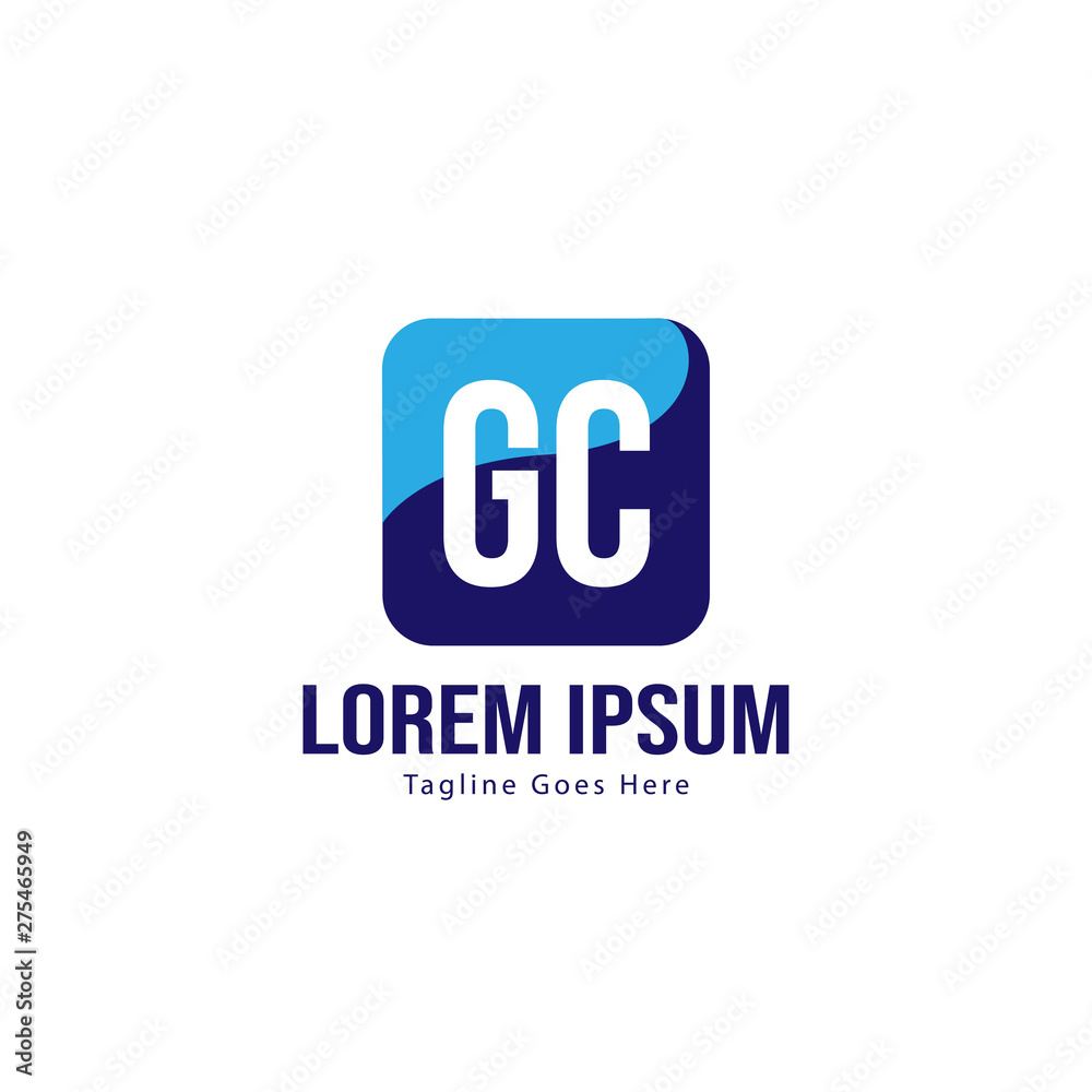 Initial GC logo template with modern frame. Minimalist GC letter logo vector illustration Initial GC logo template with modern frame. Minimalist GC letter logo vector illustration