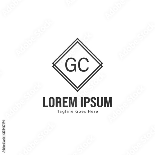 Free Download Initial GC logo template with modern frame. Minimalist GC letter logo vector illustration - GFXLoad