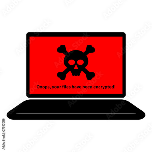 脆弱性コンピューターウイルスPC感染スパム、アイコンベクターイラスト素材