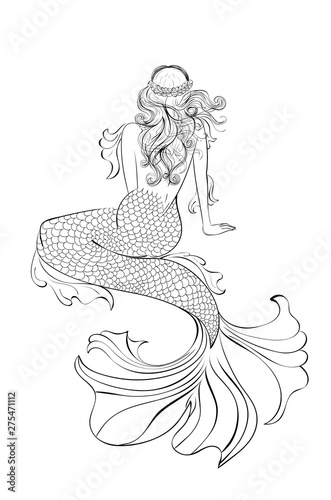 Mermaid view from a back