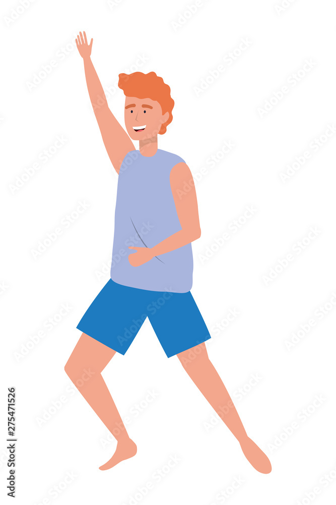 Boy with summer swimwear design Boy with summer swimwear design