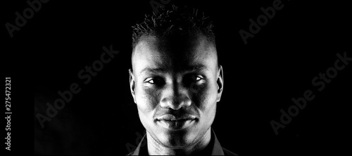 dark portrait of an african serious man