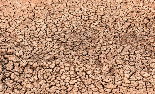 Background, dry soil surface cracked