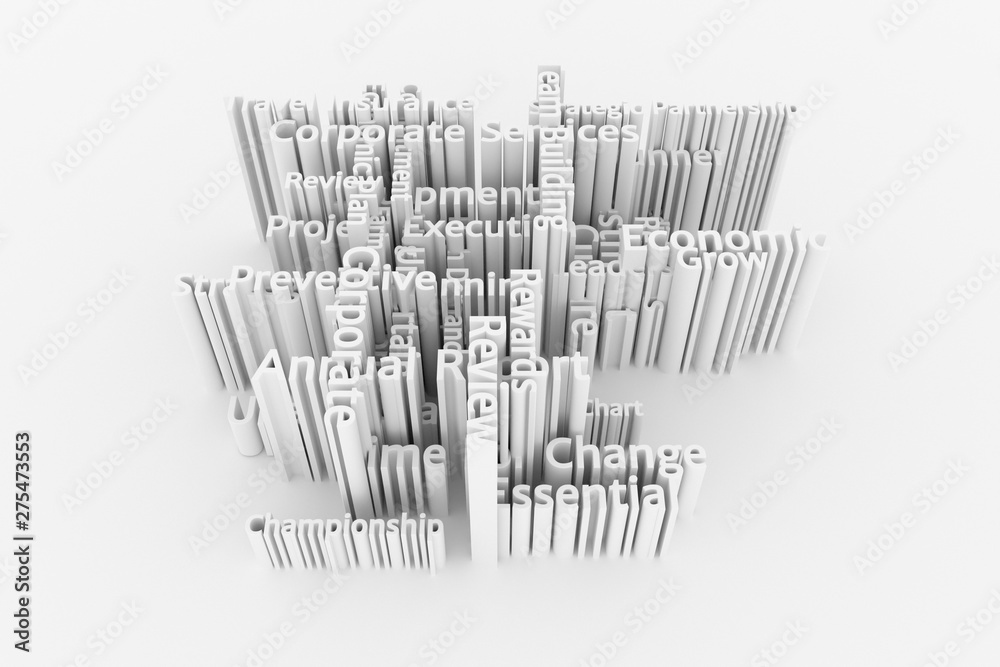 3D business keyword and words cloud. CGI rendering. For web page, graphic design, texture or background. 3D business keyword and words cloud. CGI rendering. For web page, graphic design, texture or background.