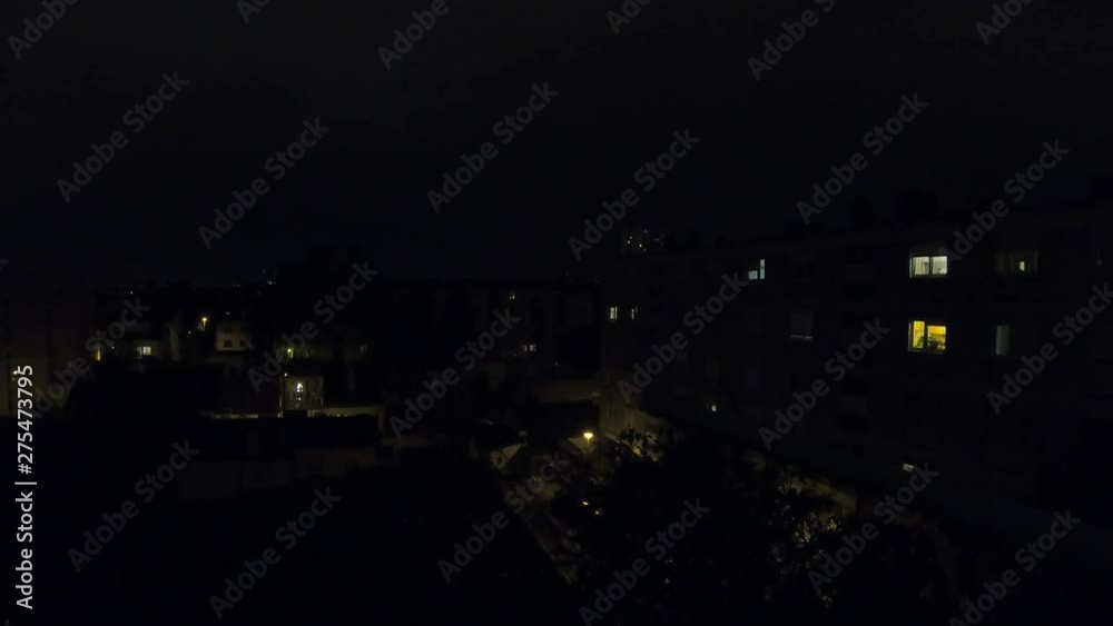 View Of Apartment Building Lights At Night Time Lapse View Of Apartment Building Lights At Night Time Lapse