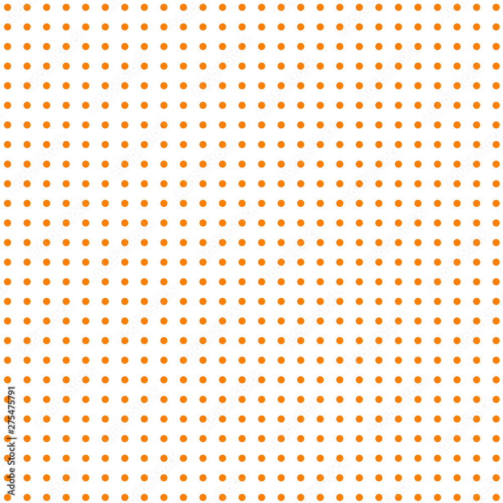 White background with orange dots 