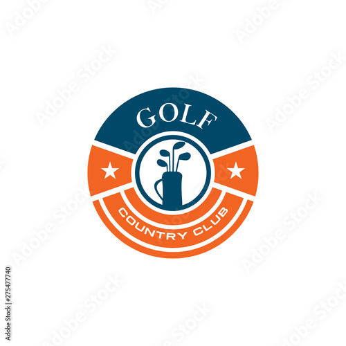 Emblematic logo design for golf club