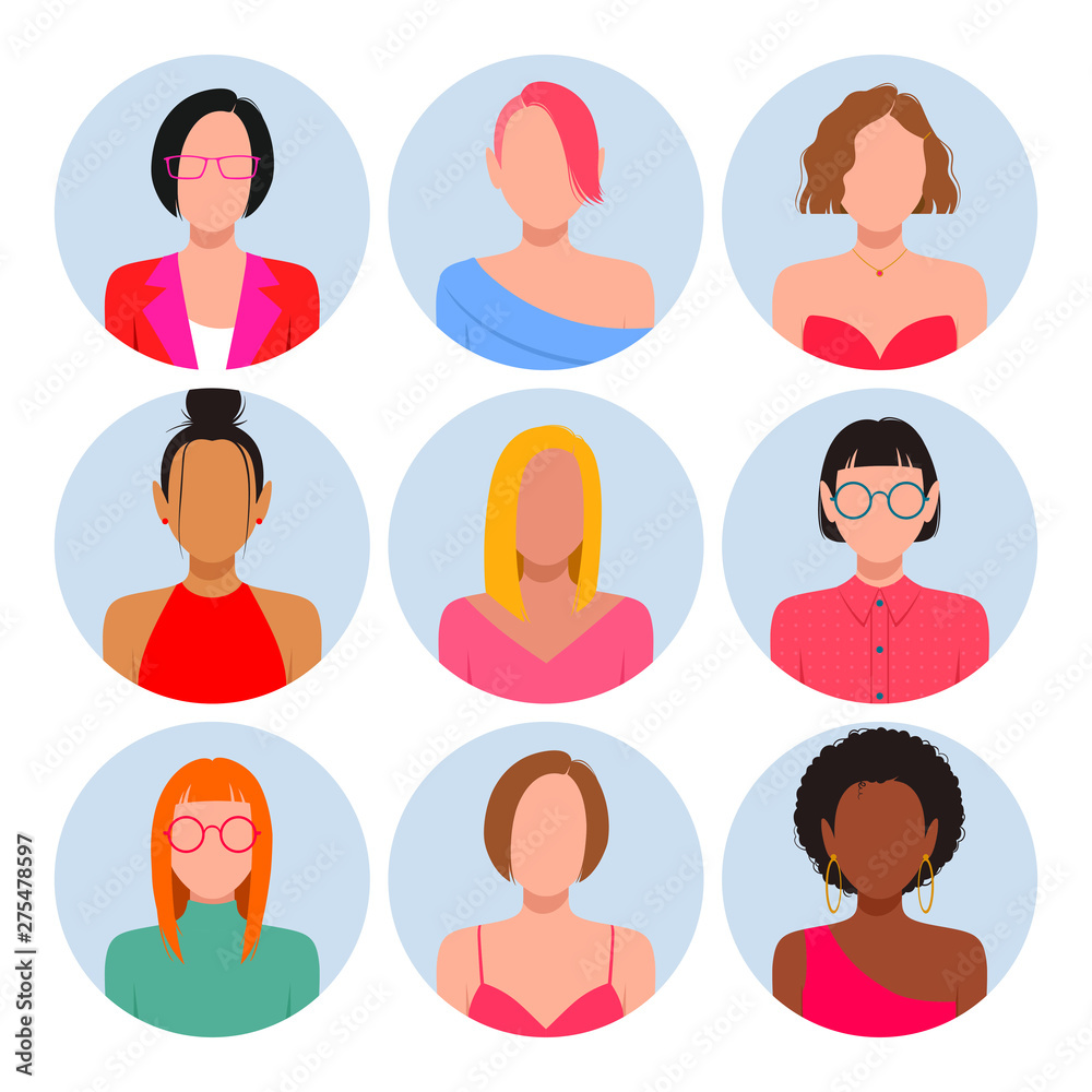 Diverse people avatar set Diverse people avatar set