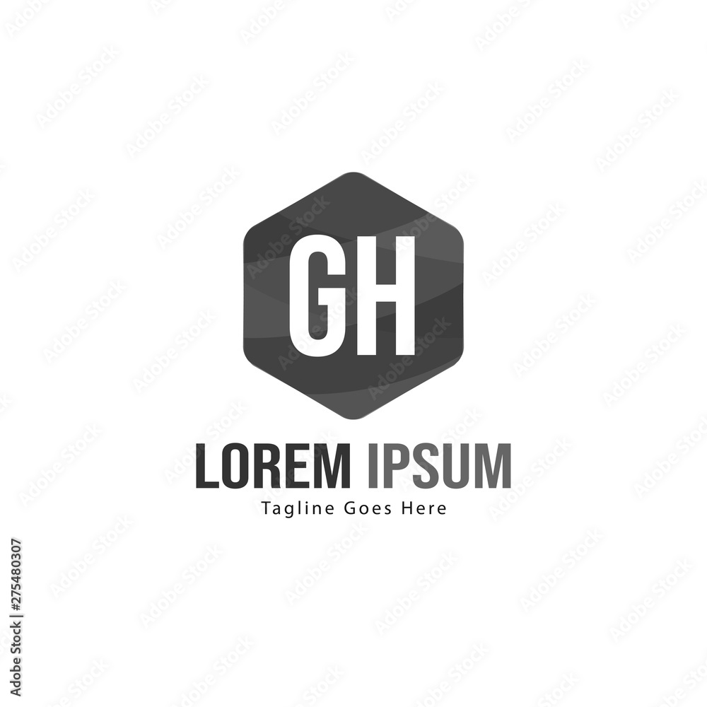 Initial GH logo template with modern frame. Minimalist GH letter logo vector illustration Initial GH logo template with modern frame. Minimalist GH letter logo vector illustration