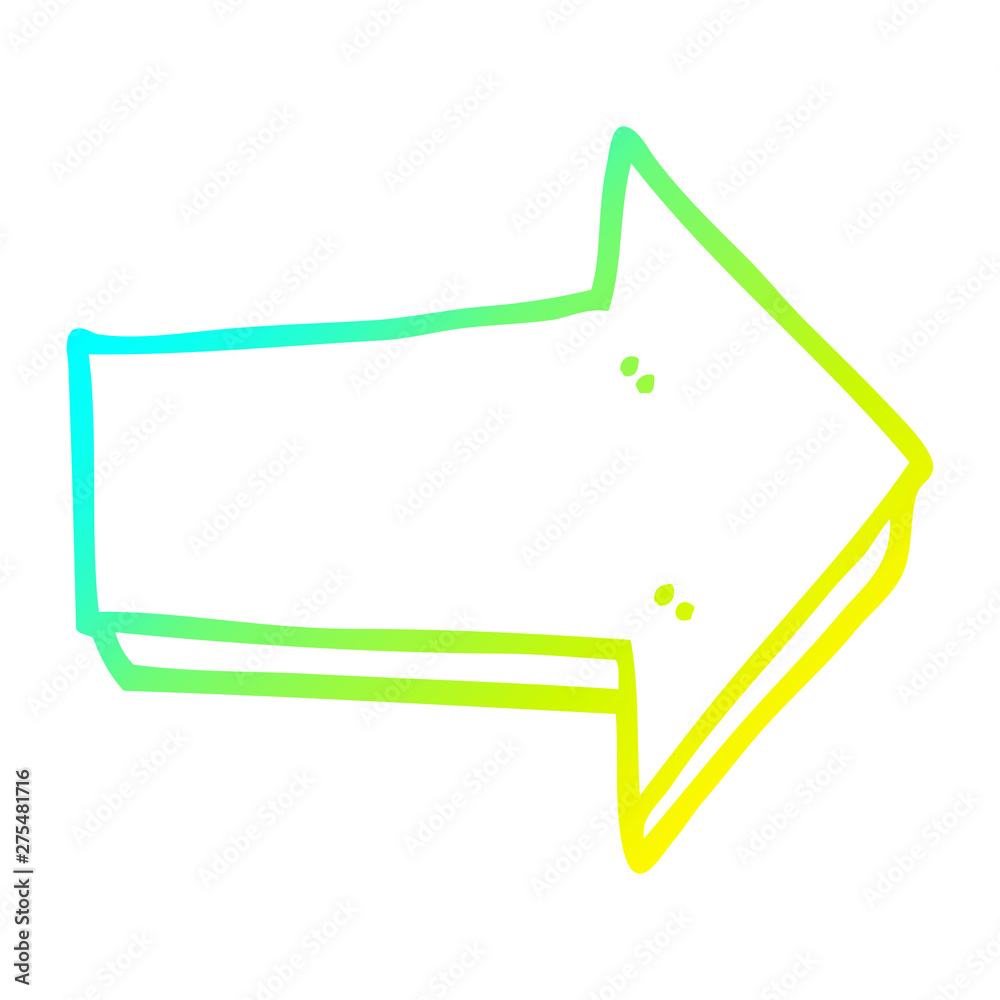 cold gradient line drawing cartoon arrow cold gradient line drawing cartoon arrow