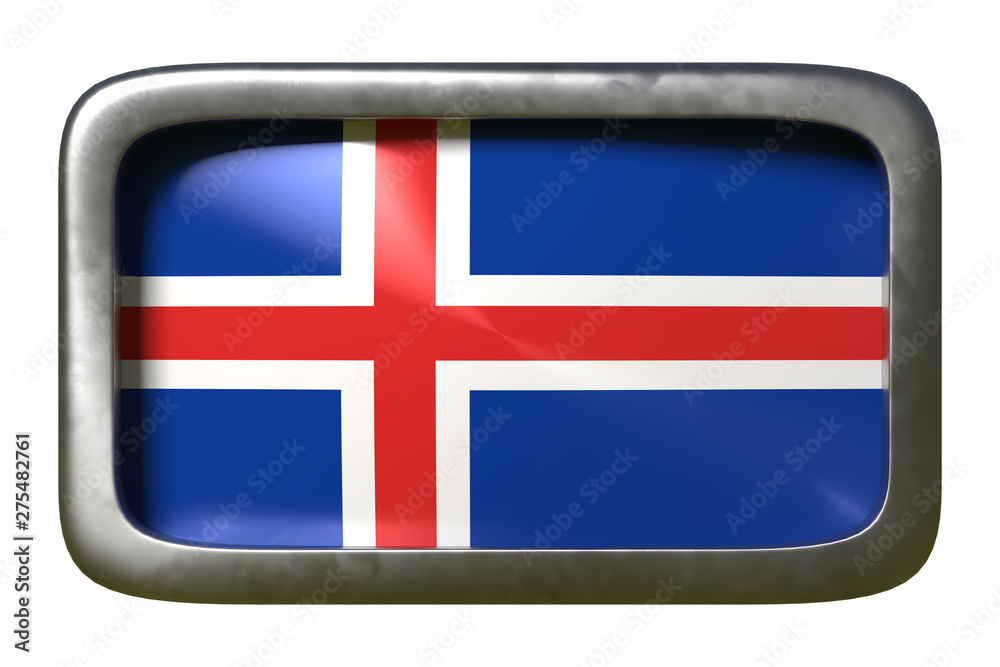 Obraz premium Iceland flag sign
