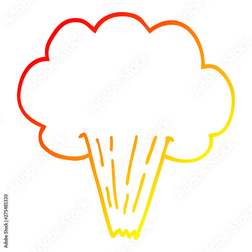 warm gradient line drawing cartoon whooshing cloud