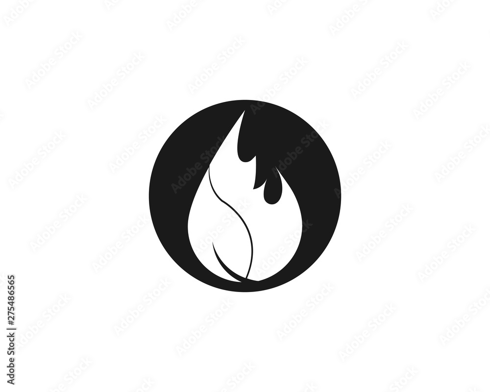 Naklejka Fire flame Logo Template vector icon Oil, gas and energy logo concept