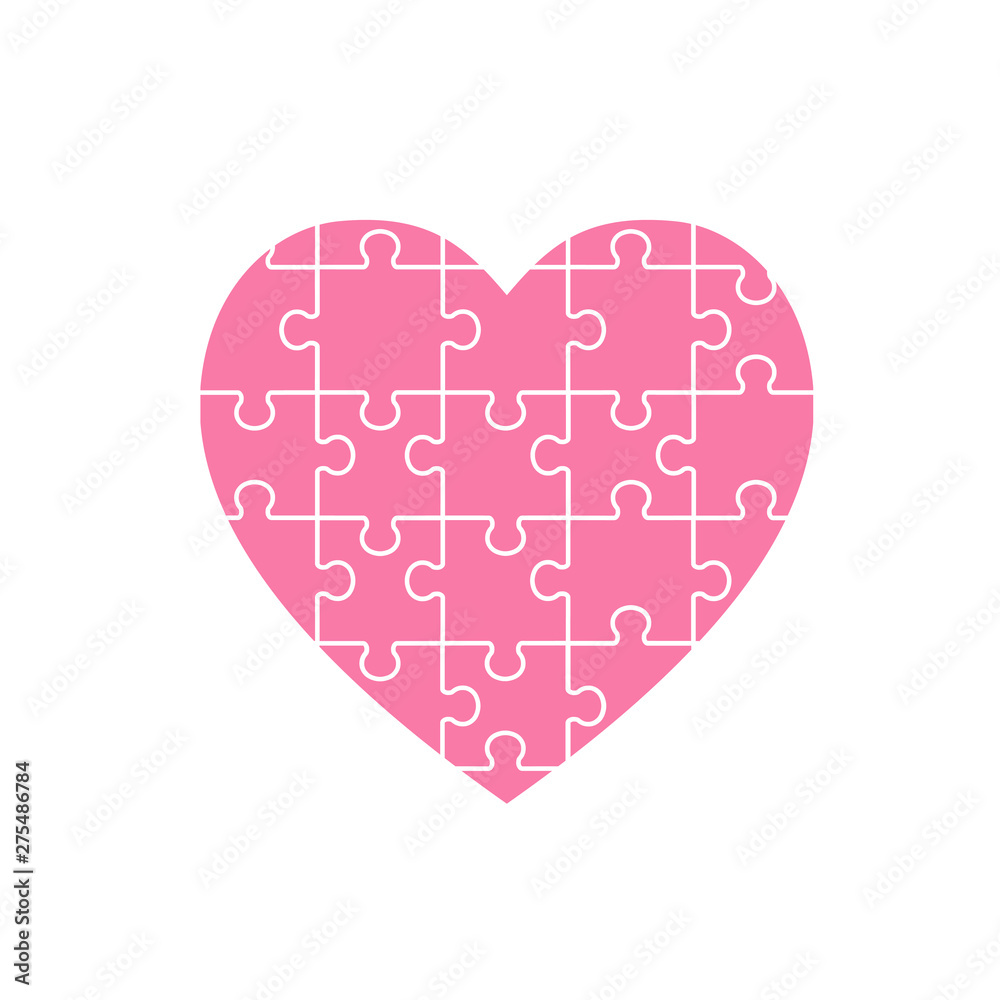 Jigsaw Puzzle Heart Shape