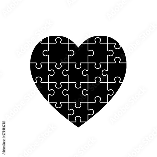 Jigsaw Puzzle Heart Shape