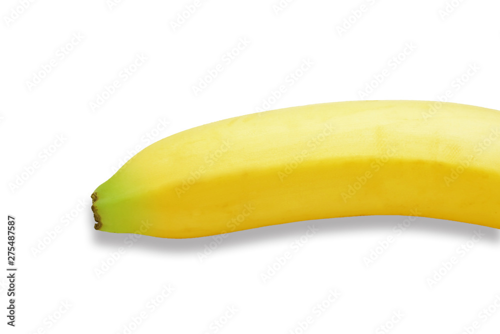 colourful fruit pattern of fresh yellow bananas on colored background