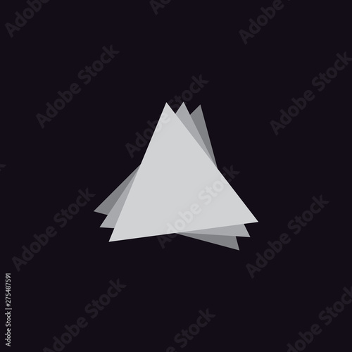 triangle circle 3d motion logo vector