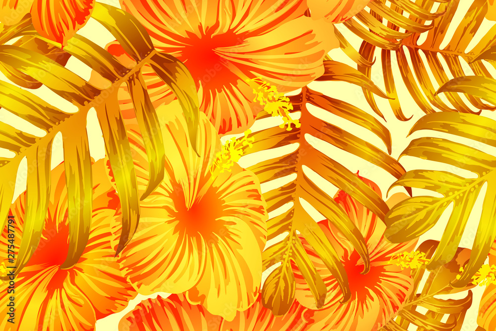 Orange exotic pattern.