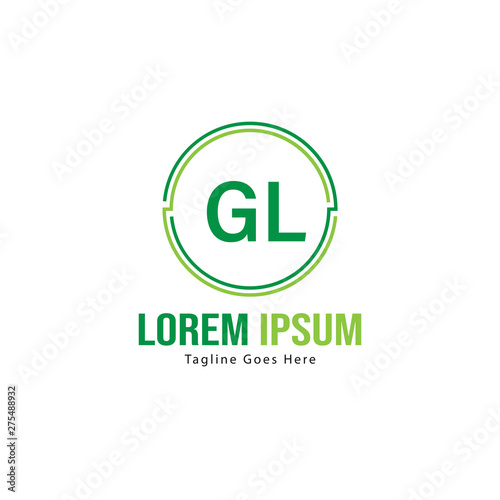 Free Download Initial GL logo template with modern frame. Minimalist GL letter logo vector illustration - GFXLoad