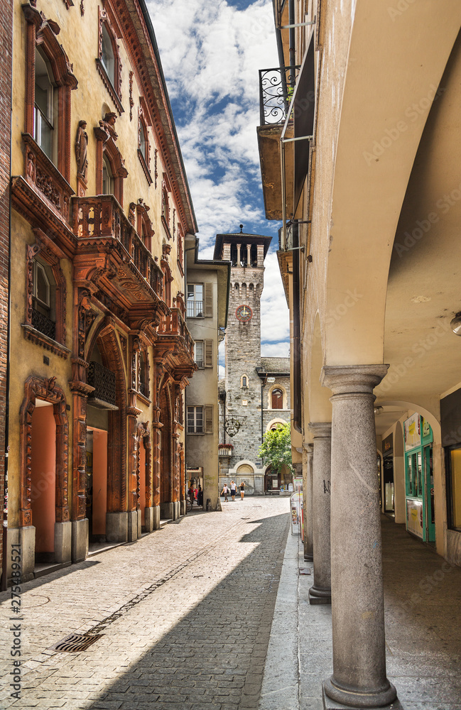 Fototapeta premium Beautiful urban landscape of Bergamo