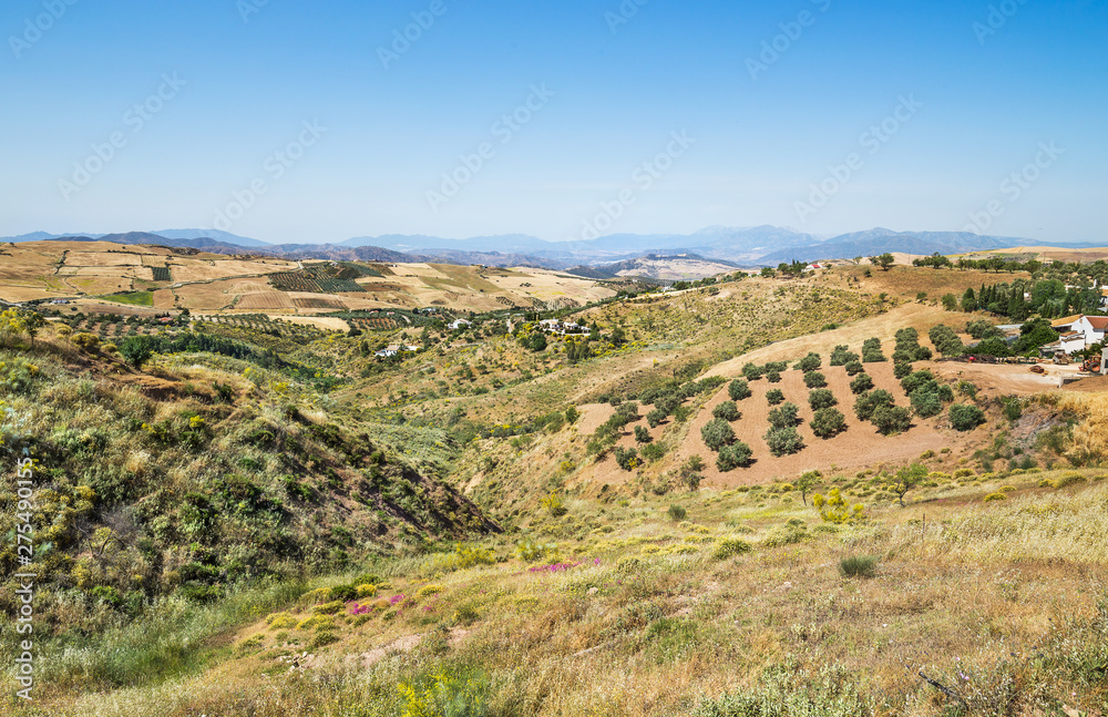 Scenic landscape near Malaga, Andalusia, Spain.