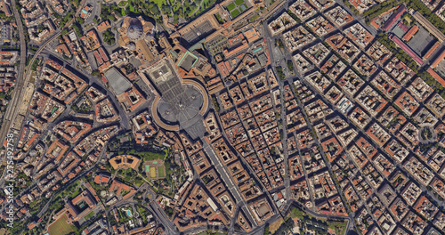 St. Peter s Basilica in the Vatican from a bird s eye view