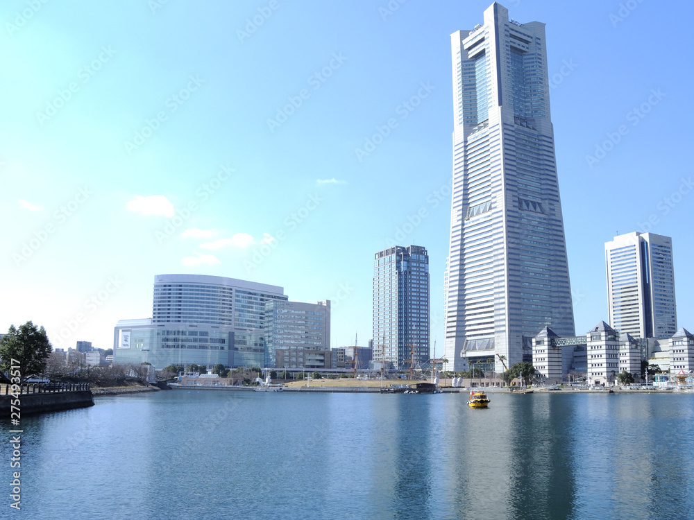 神奈川県横浜市みなとみらいの風景