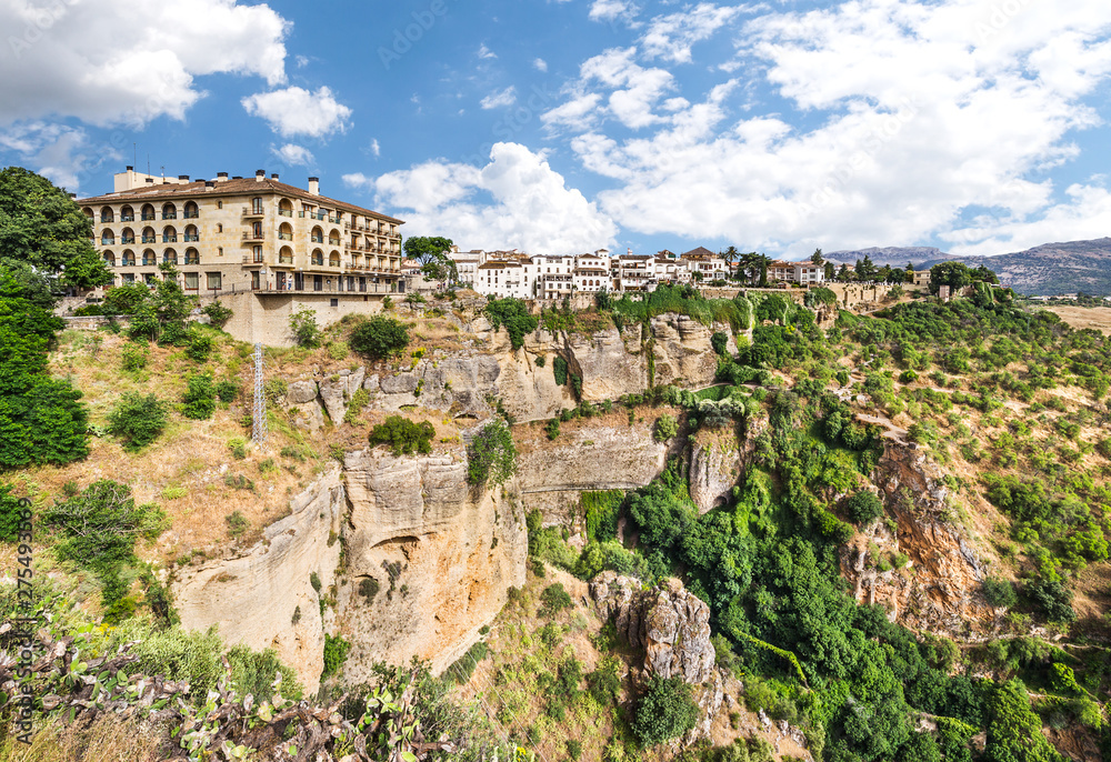 View on the old town of Ronda, Spain
