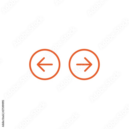 Set of arrows. red left and right rounded arrows in red circle icons. Isolated on white. Free Download Set of arrows. red left and right rounded arrows in red circle icons. Isolated on white. - GFXLoad