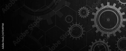 machine technology gears. retro gearwheel mechanism bacground