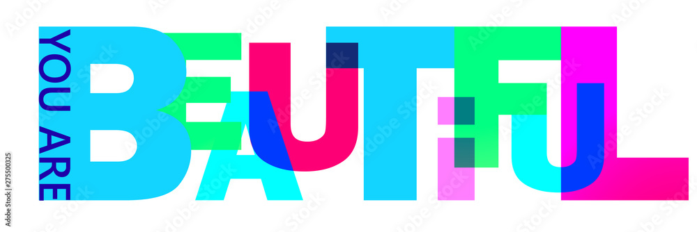 the word beautiful is written in letters of different colors and different sizes. lettering the word beautiful is written in letters of different colors and different sizes. lettering