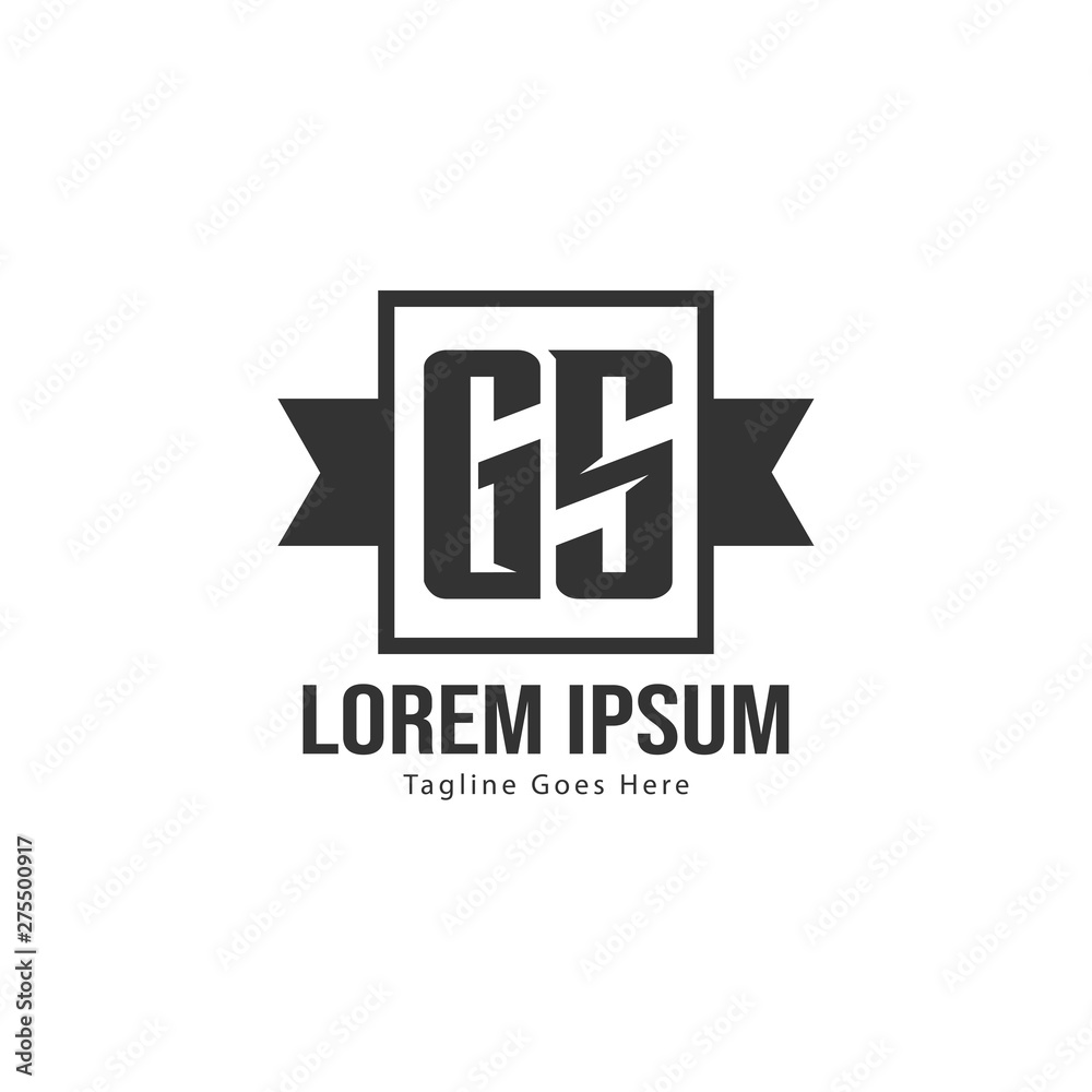 Initial GS logo template with modern frame. Minimalist GS letter logo vector illustration Initial GS logo template with modern frame. Minimalist GS letter logo vector illustration